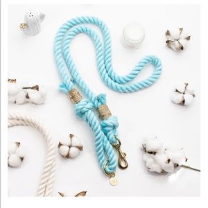 Upcycled Core Cotton Rope Dog Leash - Aqua